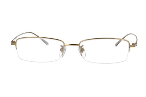 Unisex Half Rim Small Size Pure Titanium Optical Eyeglasses With Beautiful Pattern On The Temple