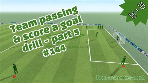 Team Passing And Score A Goal Drill Part D D Animation