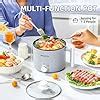 Amazon YOOLYQI Electric Hot Pot 1 5 L Ramen Cooker Dual Power Mini Portable Multi