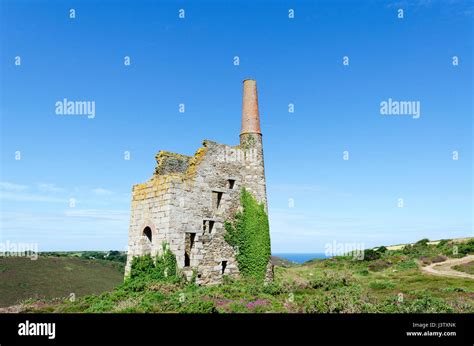 An Old Abandoned Tin Mine Near Porthtowan In Cornwall England Britain