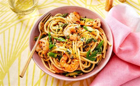 Try Maria Provenzanos Lemony Shrimp With Bucatini Recipe Kcm