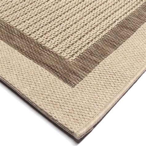 Orian Rugs Indoor Outdoor Border Aviva Tan Area Large Rug 3910 8x11