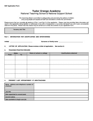 Fillable Online Nqt Application Form Fax Email Print Pdffiller