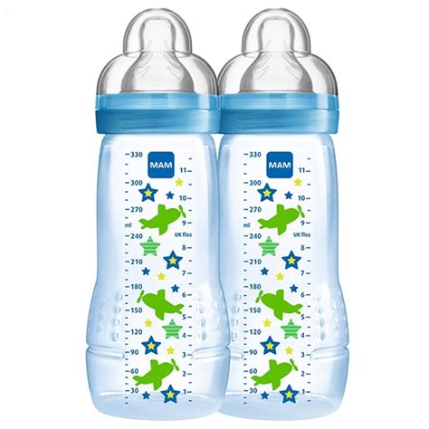 Kit 2 Mamadeiras Mam Easy Active 330ml Azul Submarino