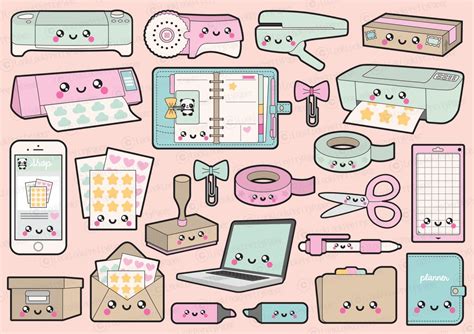 Premium Vector Clipart Kawaii Planning Clipart Kawaii Planner Clip Art