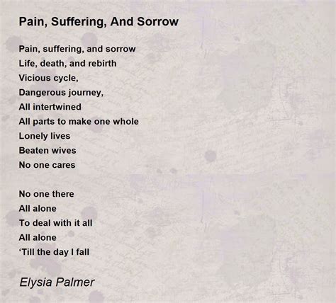 Poems About Pain And Suffering