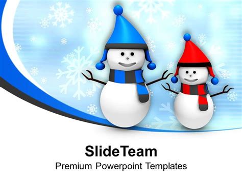 Snowman In Red And Black PowerPoint Templates PPT Themes And Graphics ...