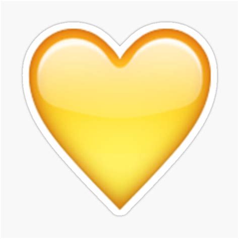 "yellow heart emoji" Sticker for Sale by Karissss | Redbubble