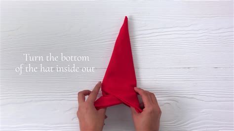 How To Fold A Napkin Elf Hat Youtube