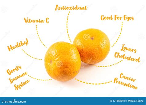 Nutrition Fact And Health Benefit Of Orange Fruit Isolated On White Background For Poster Or