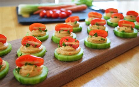 Cucumber Hummus Bites Pescetarian Plate