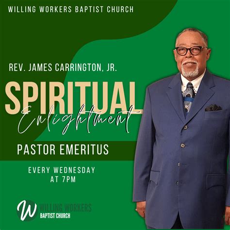 Pastor Emeritus Spiritual Enlightment | Willing Workers Baptist Church