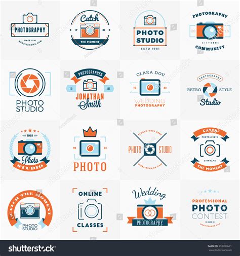 Vector Set Photography Logo Design Templates Stock Vector (Royalty Free ...