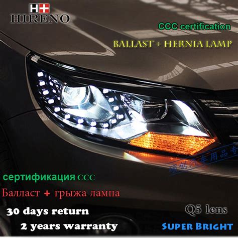 Hireno Headlamp For Volkswagen Tiguan Headlight Assembly Led