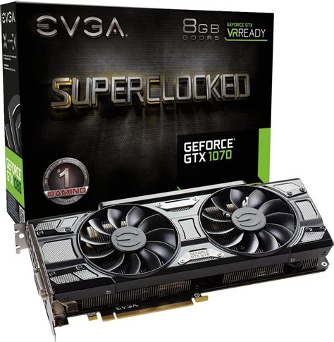 EVGA GeForce GTX 1070 SC Gaming ACX 3.0 Black Edition, 8GB GDDR5, LED ...