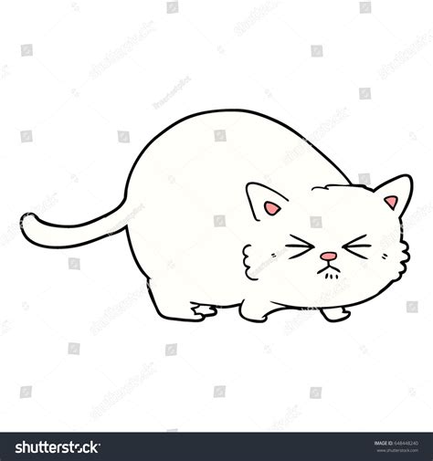 Cartoon Angry Cat Stock Vector Royalty Free 648448240 Shutterstock