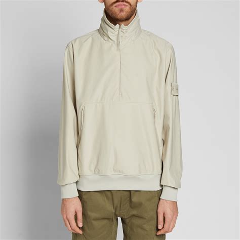 Stone Island Ghost 34 Zip Smock Beige End Us