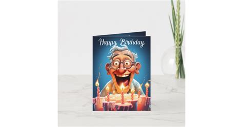 Happy Birthday Grandpa Funny Cartoon card | Zazzle