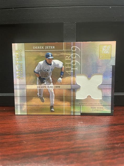 2003 Donruss Elite All Time Career Best Materials 400 Derek Jeter HOF