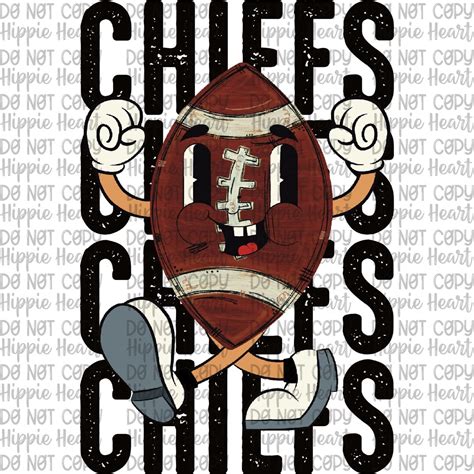 Chiefs Football Png, Chiefs Football, Chiefs Football Design, Retro ...