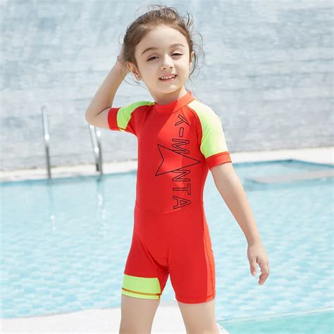 Children's One piece Competition Swimsuit Diving Suits for Children ...