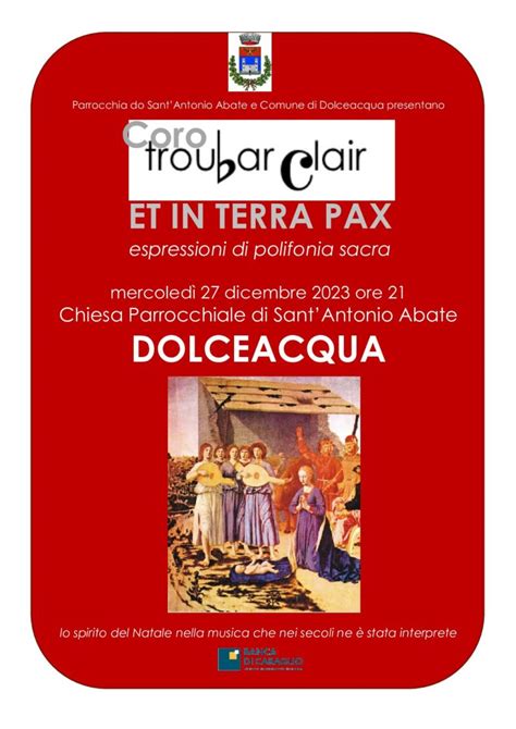 CORO TROUBAR CLAIR ET IN TERRA PAX Espressioni Di Polifonia Sacra