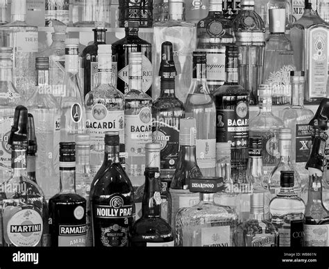 Whiskey Bottles Black And White Stock Photos And Images Alamy