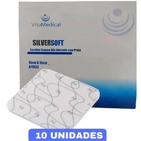 Curativo De Espuma Poliuretano Prata SilverSoft 15cmx15cm