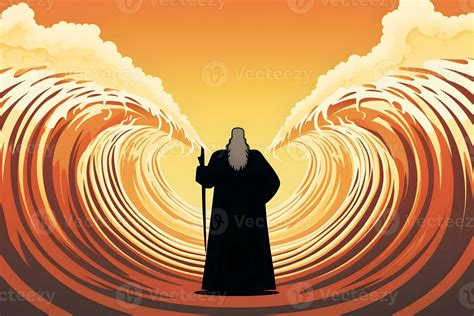 Moses dividing the red sea in exodus 29823759 Stock Photo at Vecteezy