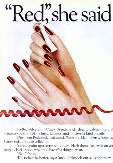 Vintage Nail Polish Ad With Wavy Nails