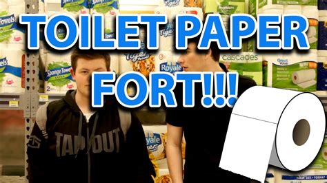 INSANE TOILET PAPER FORT TOILET PAPER FORT CHALLENGE AT WALMART