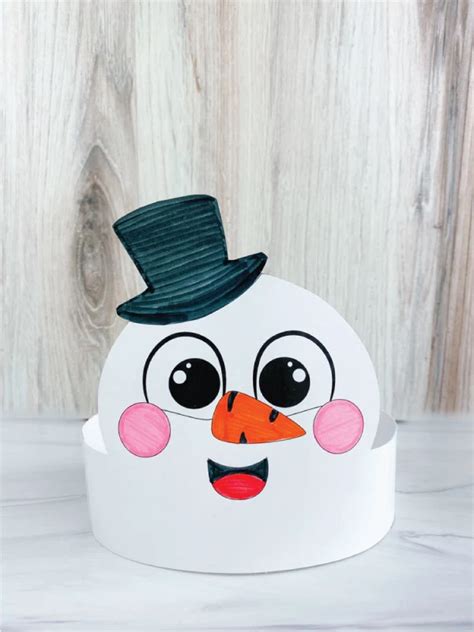 Snowman Headband Craft For Kids [Free Template]