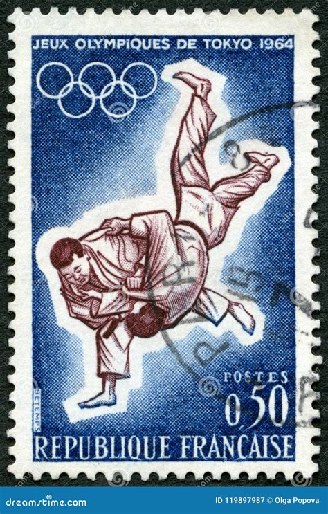 Francia 1964 Muestra El Judo Décimo Octavos Juegos Olímpicos Tokio