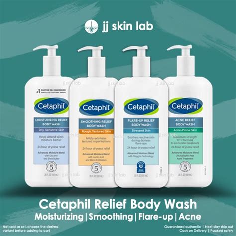 Cetaphil Moisturizing Smoothing Flare Up Acne Relief Body Wash