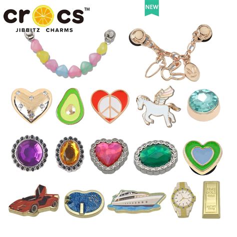 Jibbitz Crocs Charms หัวเข็มขัดโลหะน่ารัก อุปกรณ์เสริมรองเท้า Diy 2023