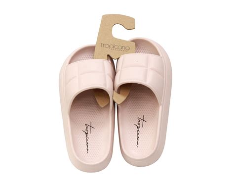 Quilted Slides Nude Tropicana Collection