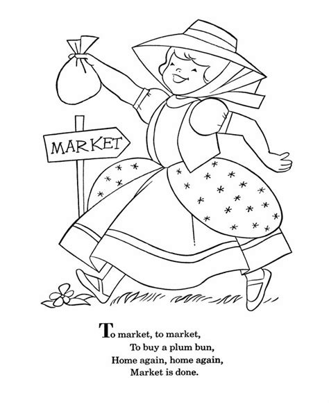 Mary Mary Quite Contrary Coloring Page Coloring Home