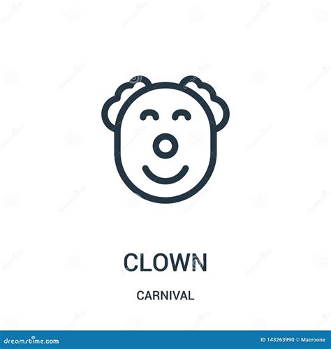 Clown Icon Vector From Carnival Collection Thin Line Clown Outline Icon Vector Illustration