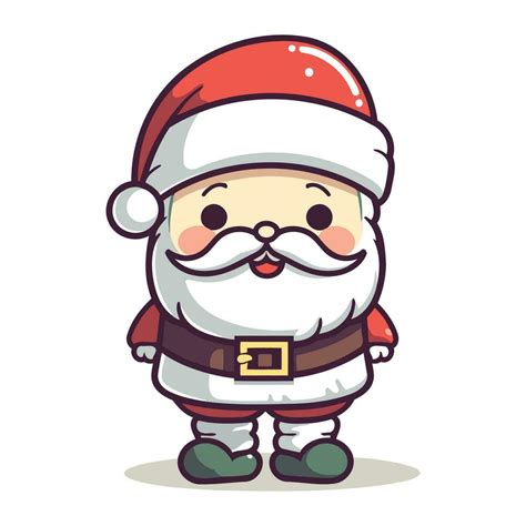 Papa Noel claus personaje diseño linda dibujos animados Papa Noel