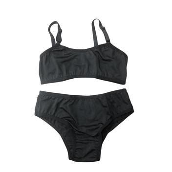 Conjunto Lingerie Infanto Juvenil Calcinha e Sutiâ Top Sem Bojo em