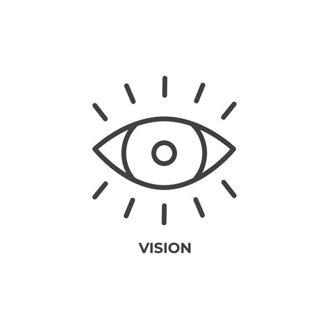 Vector sign of vision symbol is isolated on a white background. icon ...