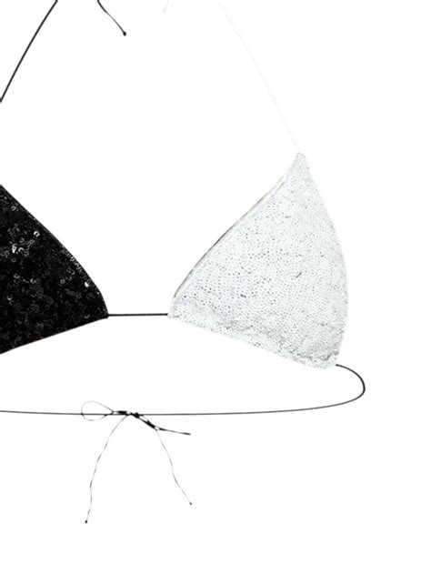 Oséree sequin embellished triangle cup Bikini Farfetch