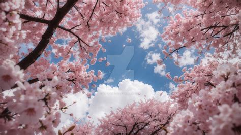 Sky From Under Cherry Tree Wallpaper By Xrebelyellx On Deviantart