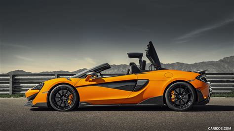 2020 McLaren 600LT Spider Color Myan Orange Side Caricos