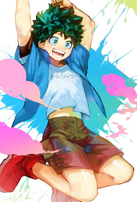 Download Cute Deku Color Splash Picture | Wallpapers.com