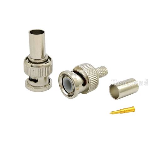 Freeshipping Pcs Bnc Male Crimp Plug For Rg Coaxial Cable Rg