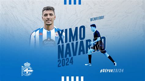 Ximo Navarro nuevo jugador del Dépor 2023 24 RCDeportivo Página