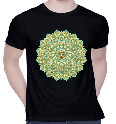 Creativit Graphic Printed T Shirt For Unisex Colourful Mandala T