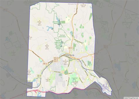 Map of Fitchburg city, Massachusetts - Thong Thai Real