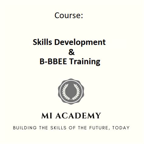 Skills Development And B Bbee Training Mi Academy